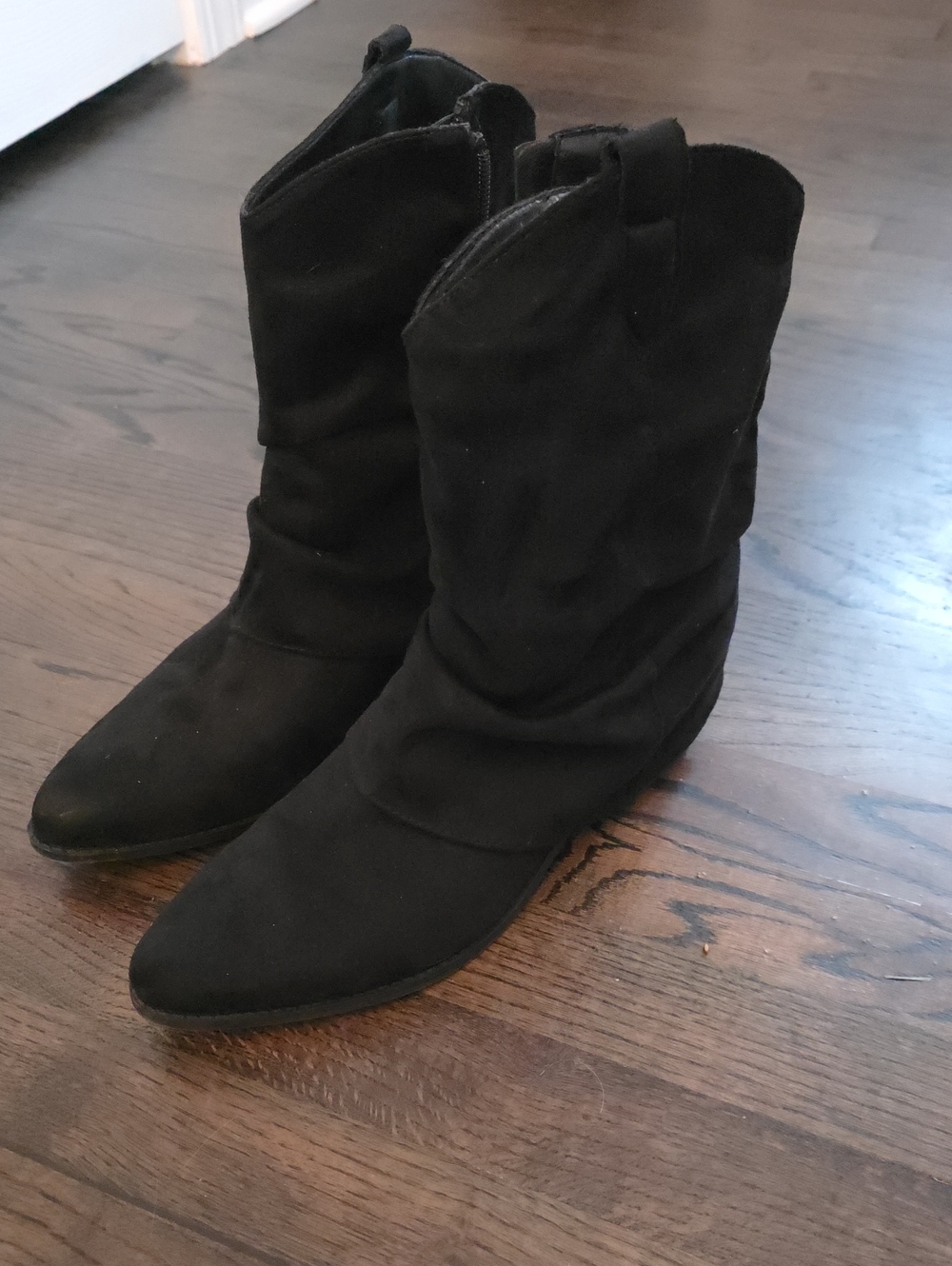 Mia Black Women's Faux Suede Mid-Calf Boots